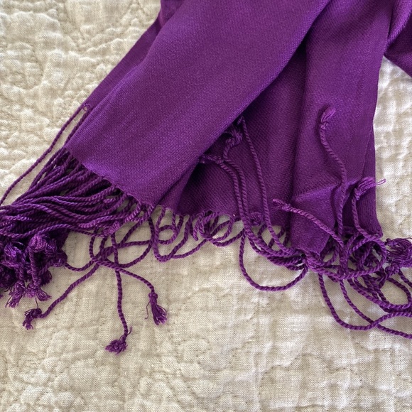 Bright Purple Pashmina by Charming Charlie - Picture 2 of 2